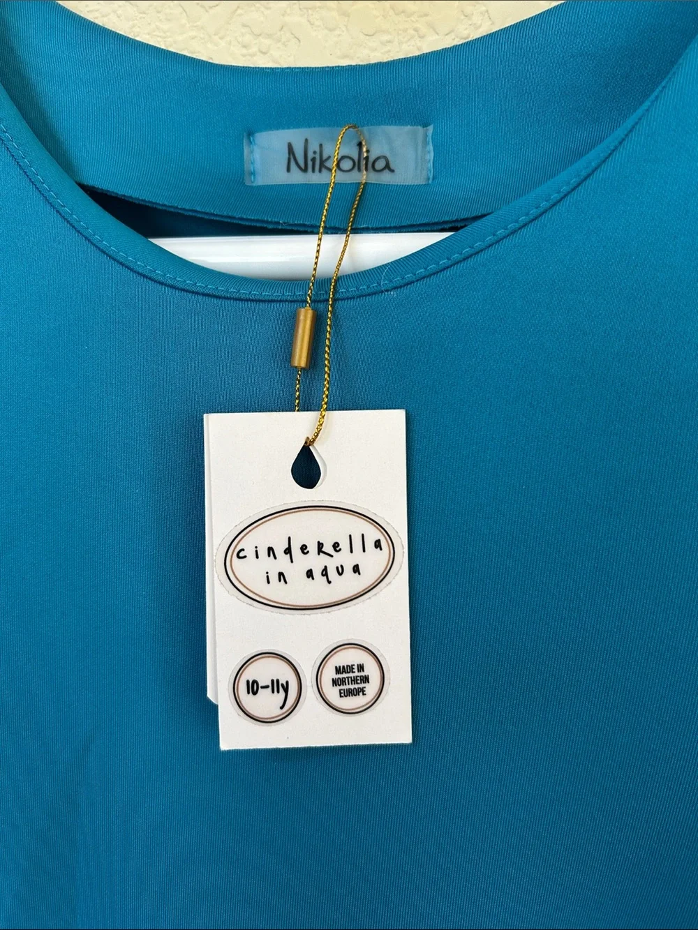 NWT Nikolia Cinderella Dress - Aqua
